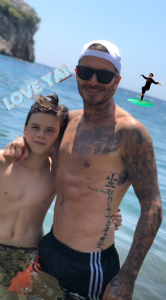 David Beckham and son Cruz