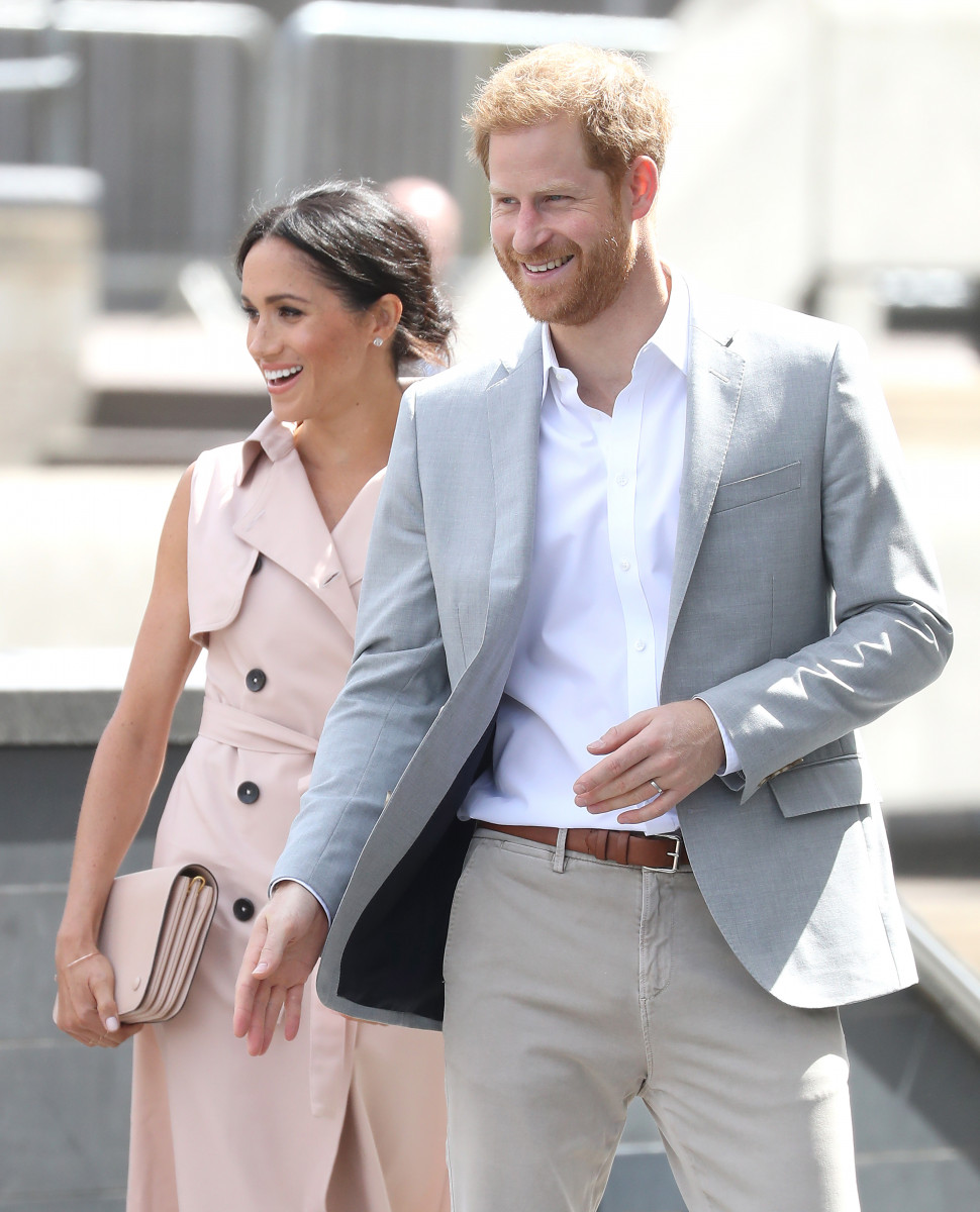 Meghan, Duchess of Sussex and Prince Harry, Duke of Sussex visit the Nelson Mandela Centenary Exhibition at Southbank Centre's Queen Elizabeth Hall on July 17, 2018 in London, England. The exhibition explores the life and times of Nelson Mandela and marks the centenary of his birth. (Photo by Chris Jackson/Getty Images)
