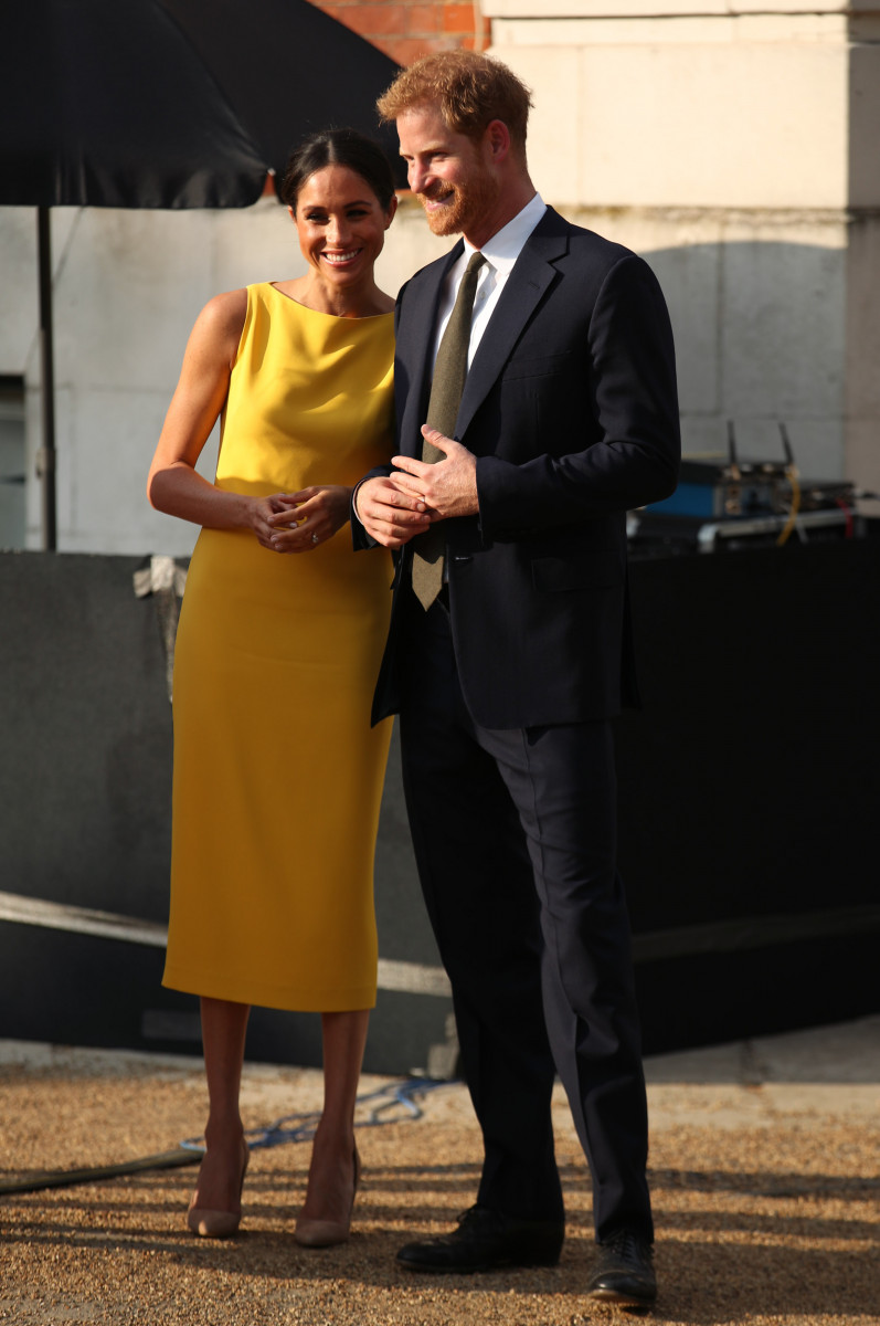 Prince Harry, Duke of Sussex and Meghan, Duchess of Sussex attend the Your Commonwealth Youth Challenge reception at Marlborough House on July 05, 2018 in London, England. (Photo by Yui Mok - WPA Pool/Getty Images)