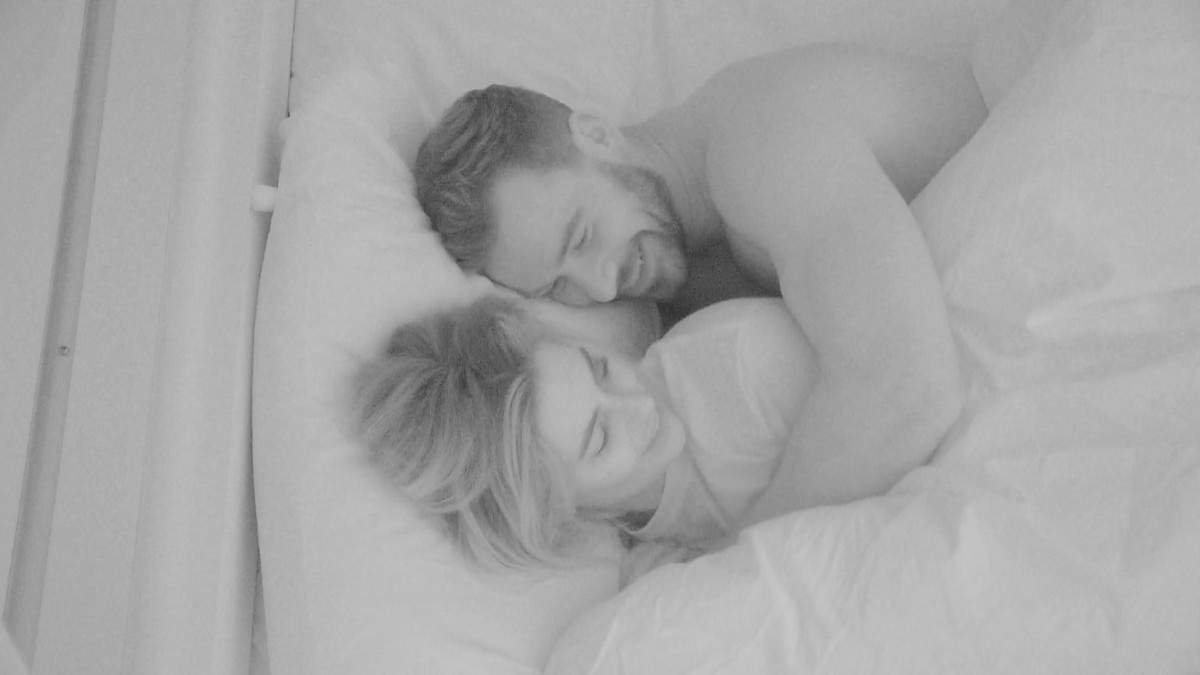 Love Island's Megan and Alex in bed together