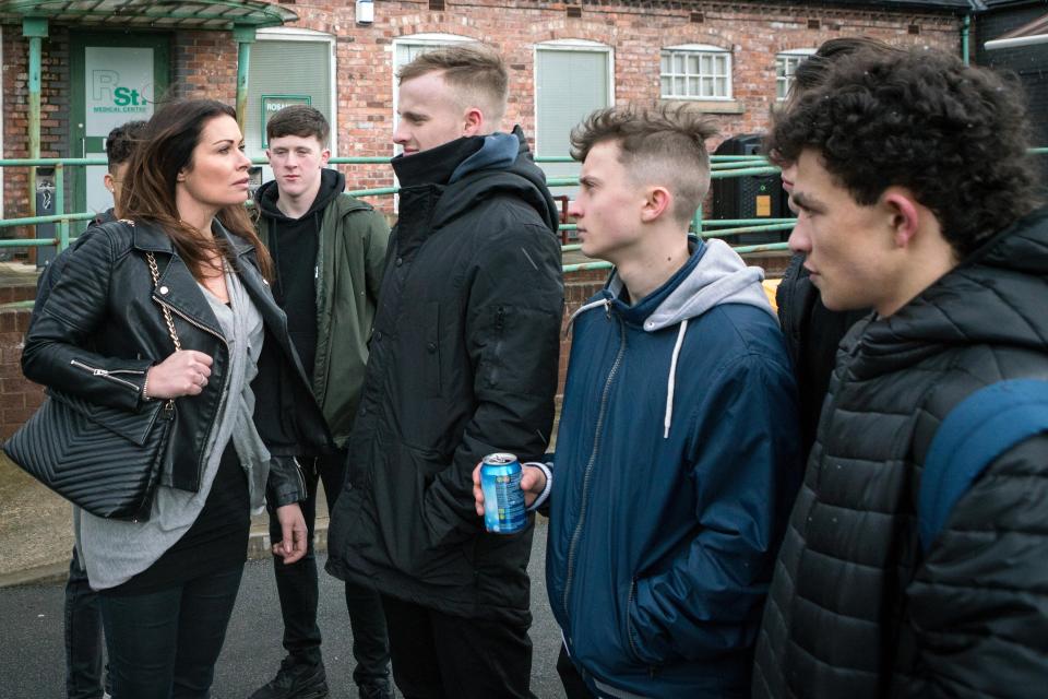 Carla wasn't intimidated at all by the gang and put Tyler in his place (Credit: ITV)