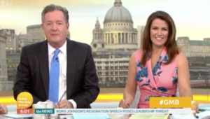 Piers Morgan and Susanna Reid on Good Morning Britain (Credit: ITV)