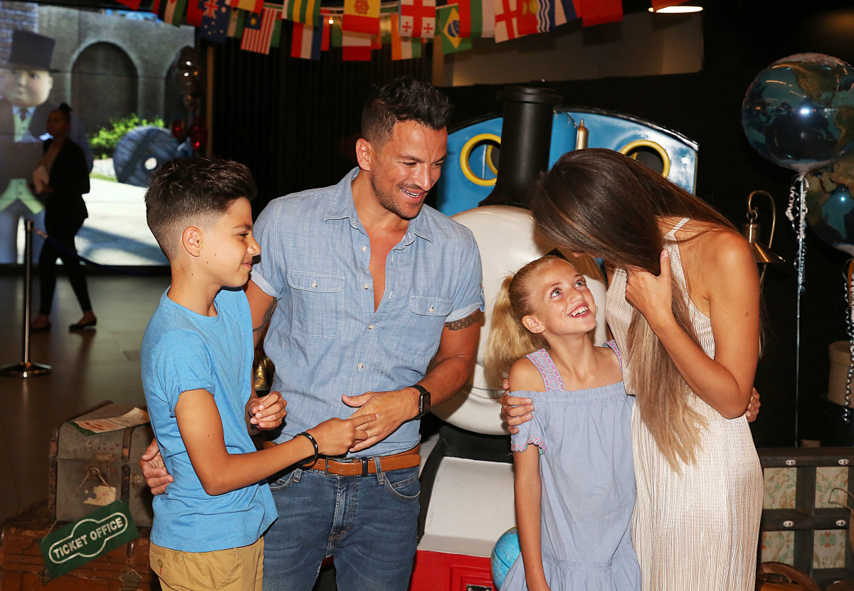 Peter and Emily Andre with Princess and Junior, in attendance at the 'Thomas & Friends' exclusive film premiere held at VUE Leicester Square in London, UK.