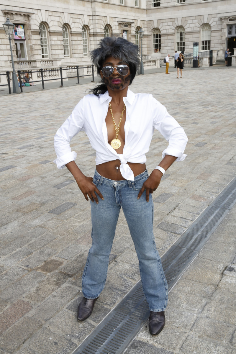 Sinitta As Simon Cowell At X Factor Press Conference In London