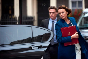 Keeley Hawes and Richard Madden, The Bodyguard
