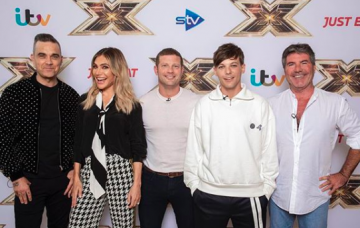 x factor judges louis ayda robbie simon dermot instagram