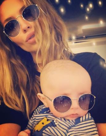 Abbey Clancy with son Johnny