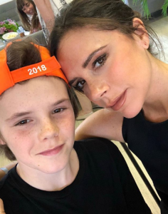 Cruz Beckham and mum Victoria