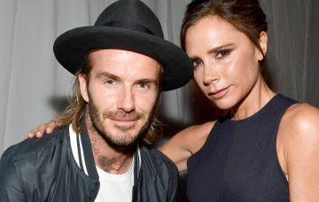 DAvid and Victoria Beckham at the opening of the Ken Paves Salon