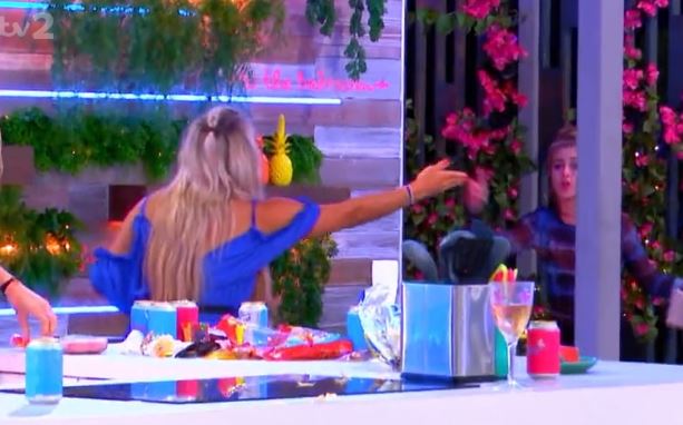 Love Island's Ellie and Georgia row