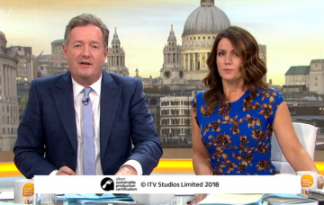 Piers Morgan and Susanna Reid on GMB