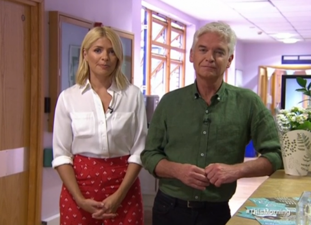 Holly and Phil at Queen Charlotte's and Chelsea Hospital on This Morning
