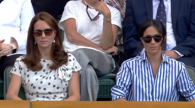 Duchess of Cambridge and Sussex watch Serena Williams at WImbledon