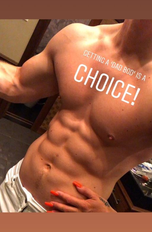 Kris Boyson shares message about not having a dad bod