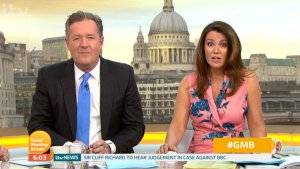 Piers Morgan and Susanna Reid on GMB