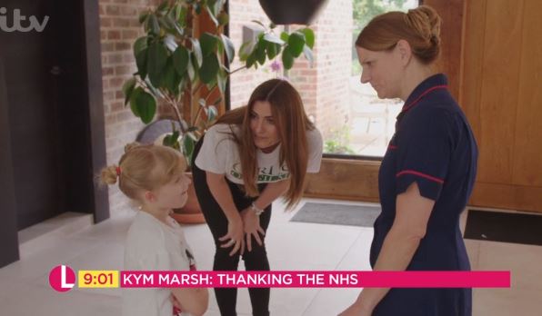 Kym Marsh's daughter Polly meets the nurse who saved her life