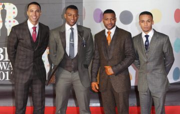 Splash JLS, The Brit Awards 2013 held at the O2 Arena, London.