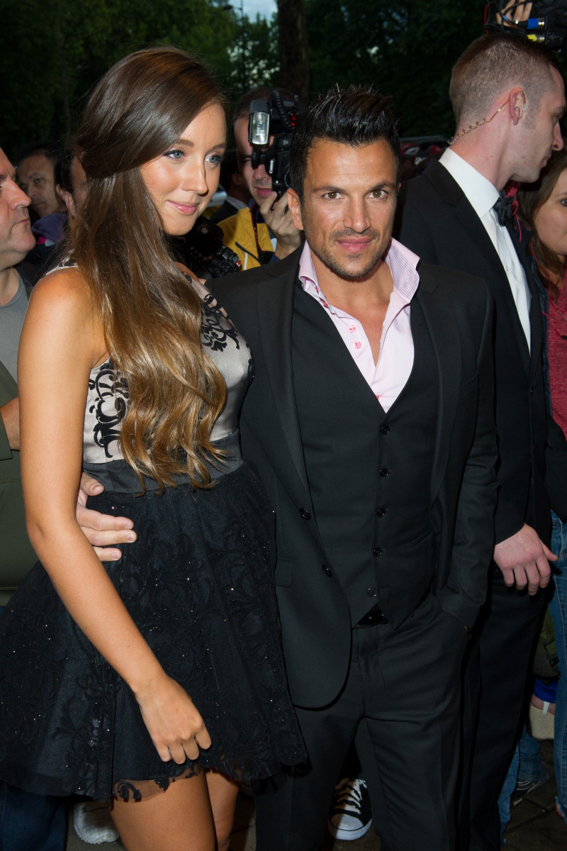 Peter and Emily Andre, Outside arrivals for the 2013 TV Choice Awards at the Dorchester Hotel in London