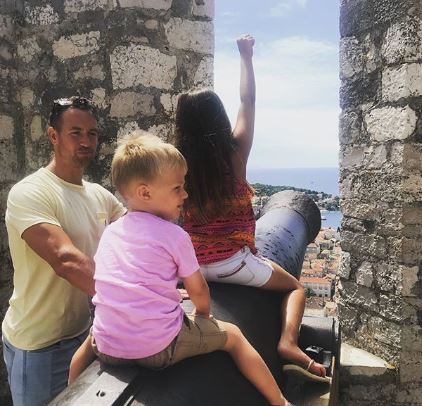 Tina O'Brien on holiday in Croatia with her family