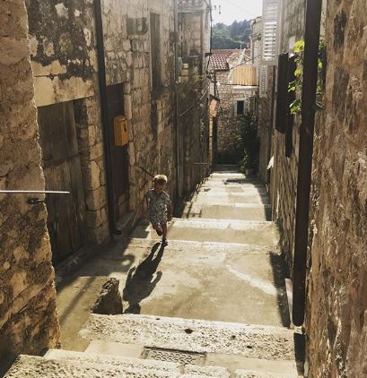 Tina O'Brien on holiday in Croatia with her family