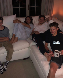 Victoria Beckham and her sons 