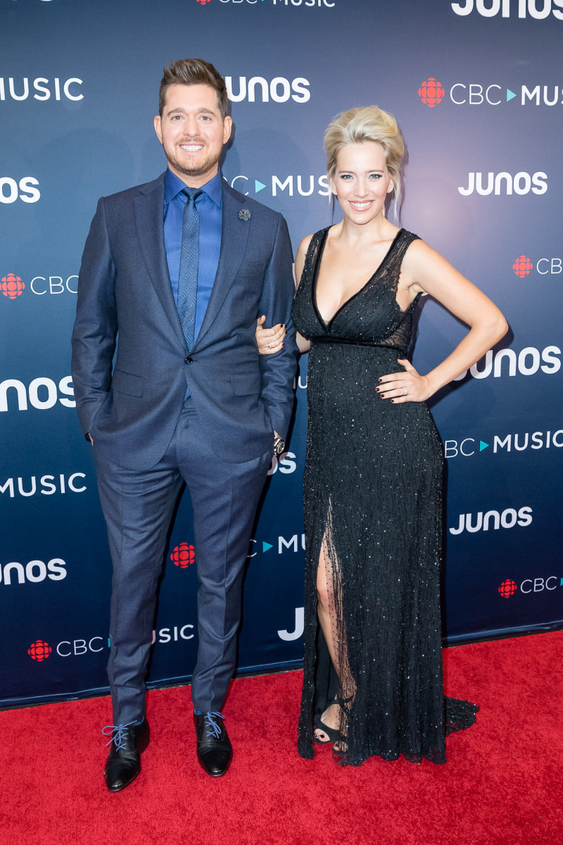 Michael Buble and Luisana Lopilato, 2018 JUNO Awards, held at the Rogers Arena in Vancouver, Canada.