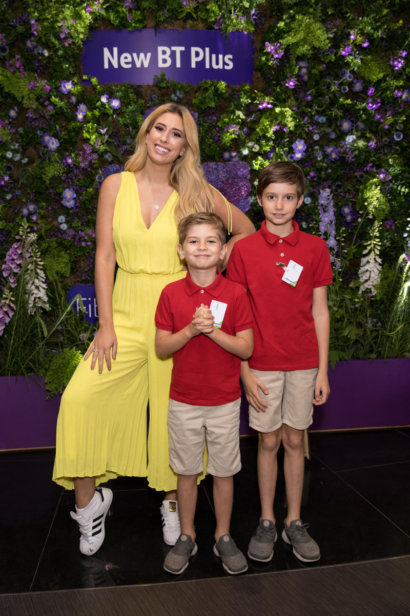 Stacey Solomon, Celebrities arrive at the BT Tower for the BT Plus Great Indoors launch party