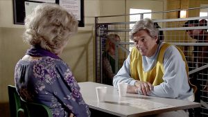 Audrey Roberts and Lewis Archer in Coronation Street