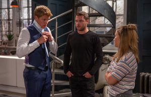 Robert, Aaron and Liv are family (Credit: ITV)