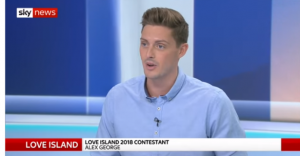Love Island's Dr Alex George on Sky News
