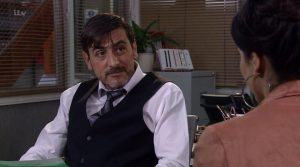 Peter Barlow with messy hair in Corrie