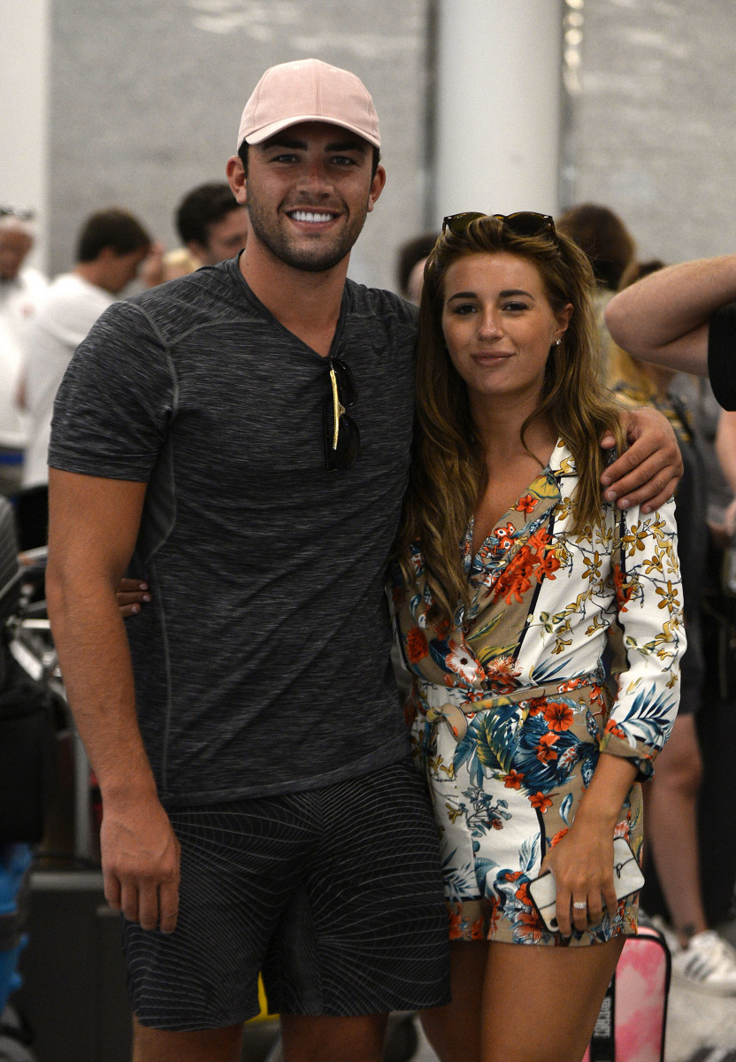 Dani Dyer and Jack Fincham at Palma airport