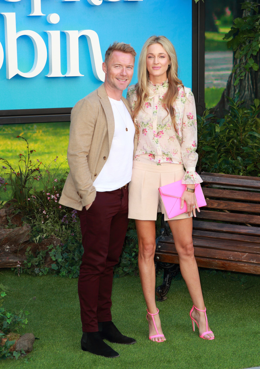Ronan Keating and wife Storm, Christopher Robin European Premiere 
