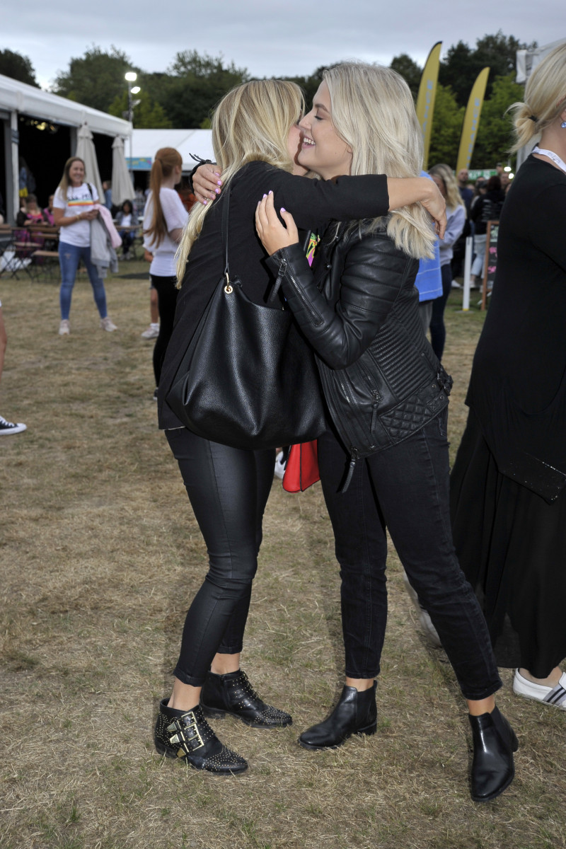 Tina O'Brien and Lucy Fallon Celebs Arrive At The Comedy Gold Friends Festival In Manchester