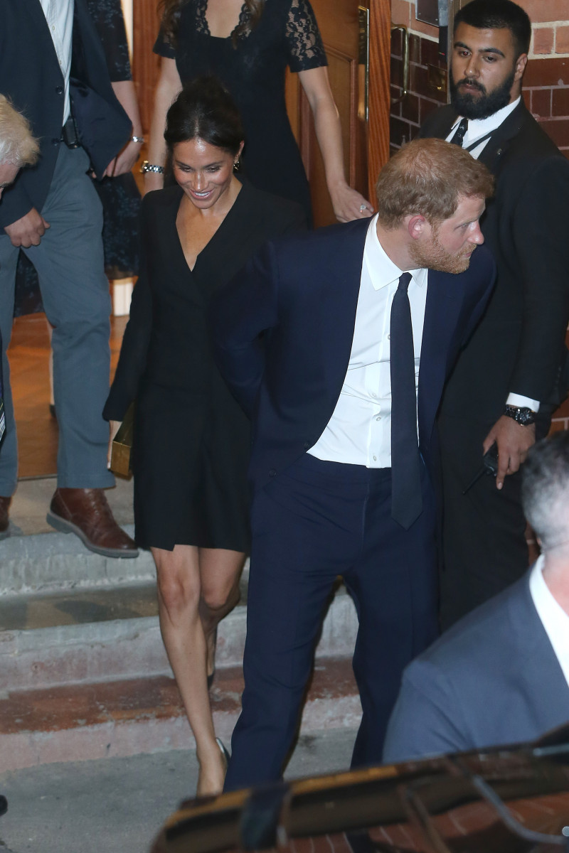 Duke and Duchess of Sussex attended a gala performance of Hamilton tonight in London.