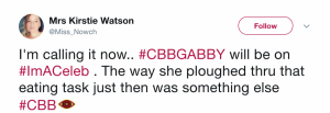 Twitter CBB Celebrity Big Brother