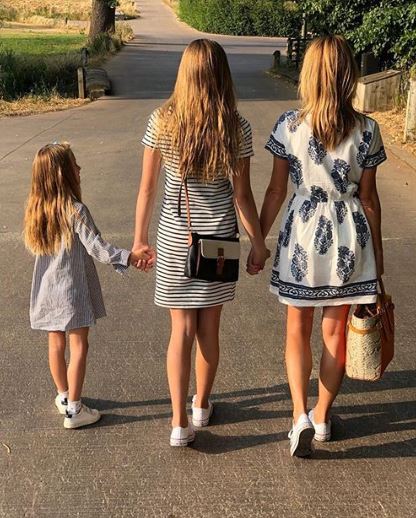 Amanda Holden and her daughters
