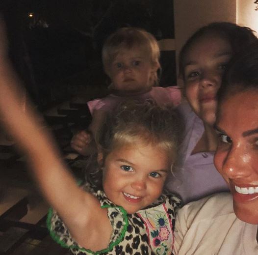 Becky Vardy and the kids on holiday