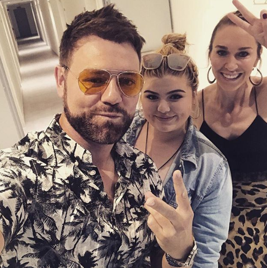 Brian McFadden, daughter Molly and girlfriend Danielle