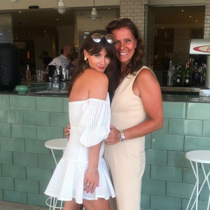 Brooke Vincent with her mum in Ibiza