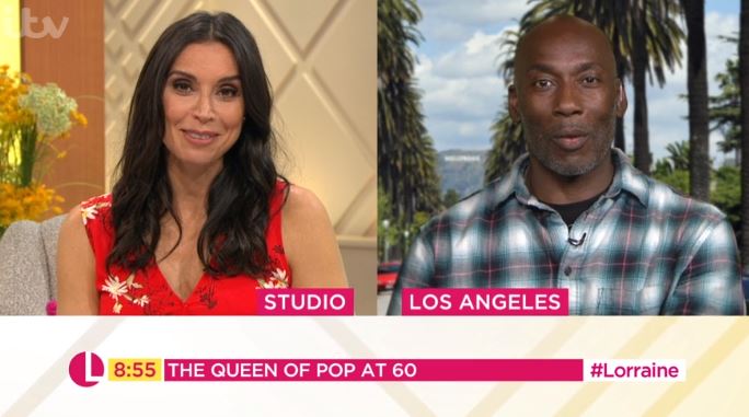 Christine Lampard interviews Carlton Wilborn on Lorraine