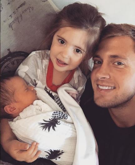Dan Osborne with daughters Ella and Mia