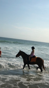 Harper B horse riding in Bali
