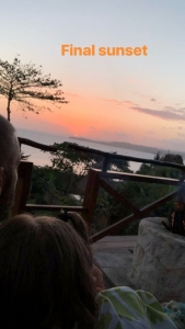 David B and Harper watching the sunset 