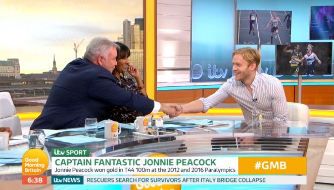 Eamonn Holmes interviews Jonnie Peacock on GMB