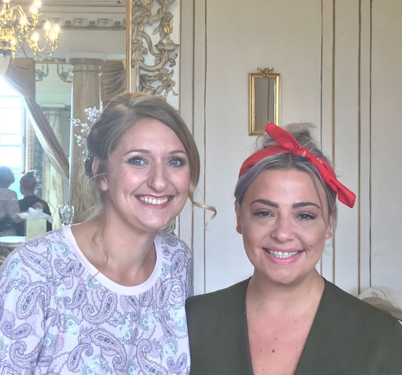 Lisa Armstrong and bride Bethany on her wedding day