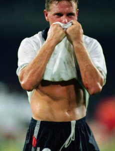 Paul Gascoigne in tears after England's defeat in Turin in World Cup 1990 