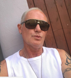 Paul Gascoigne poses for an instagram picture in July 2018 
