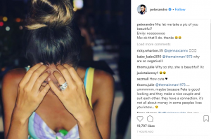 Peter Andre's wife hides her face after refusing to pose for a picture - which Peter takes anyway