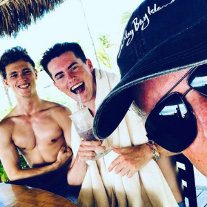 Piers Morgan with sons Stanley and Bertie